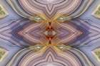 Laguna agate kaleidoscope repeating mirror-effect pattern. Abstract Art Print